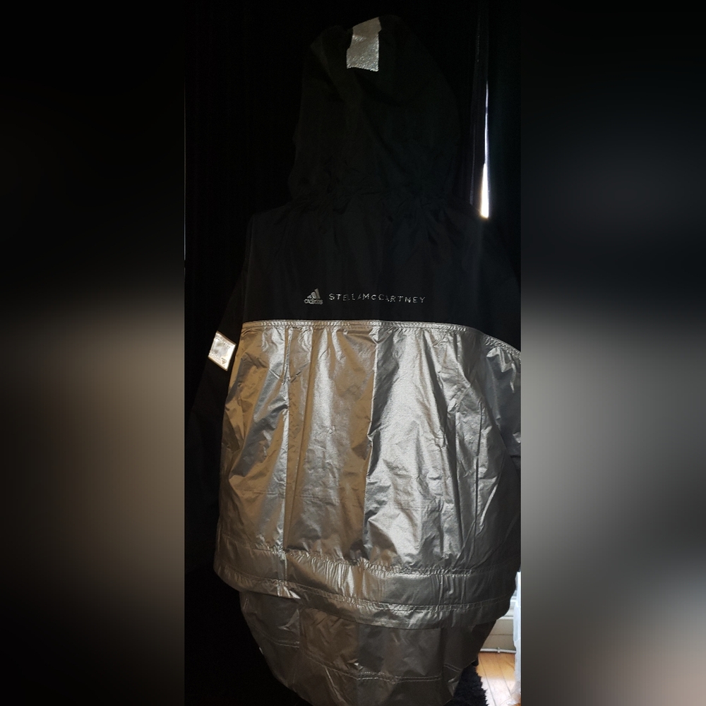 Adidas Stella McCartney black Silver windbreaker reflective Jacket - Picture 11 of 16